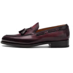 Wine Red Leather Barbican Tassel Loafers