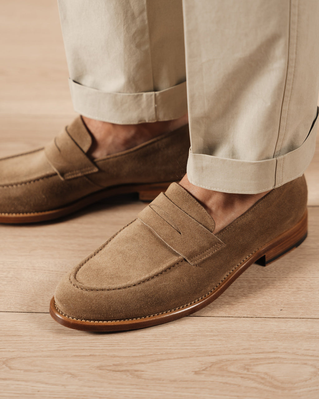 Noble's Walk Harrowmere Sand Suede Penny Loafers