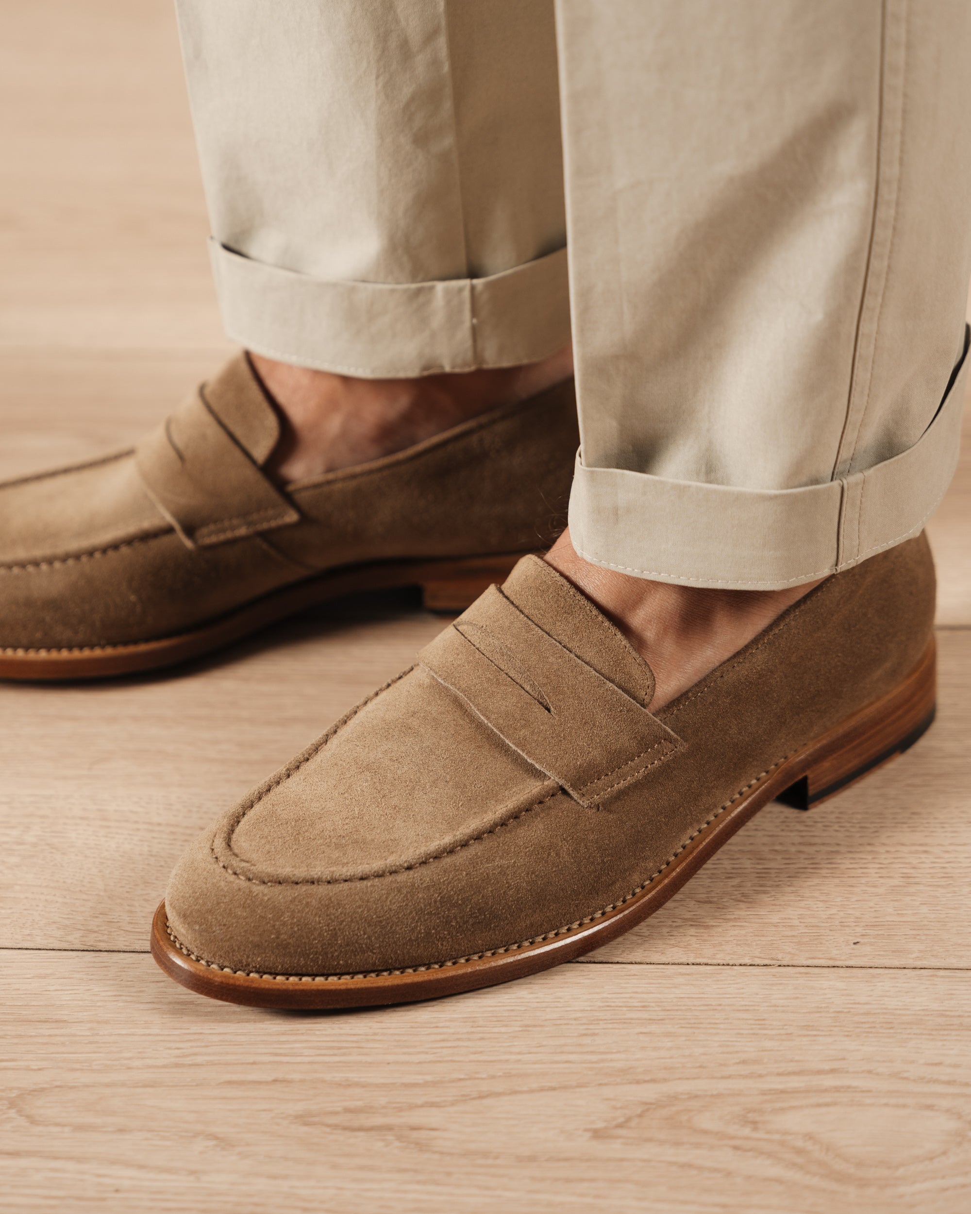 Noble's Walk Harrowmere Sand Suede Penny Loafers