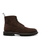 Brown Lace-up Suede boots