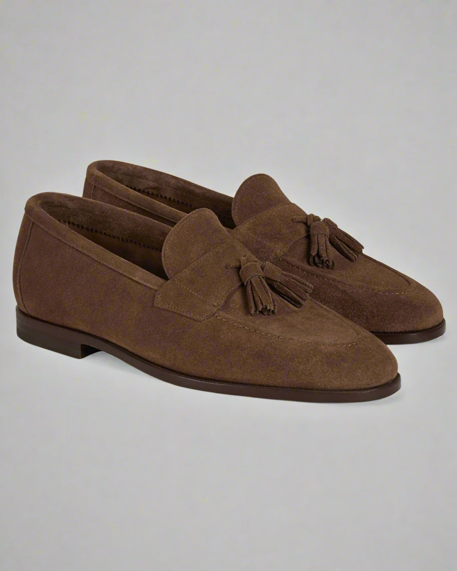 Noble's Walk Straccadent Bark Brown Suede Loafers