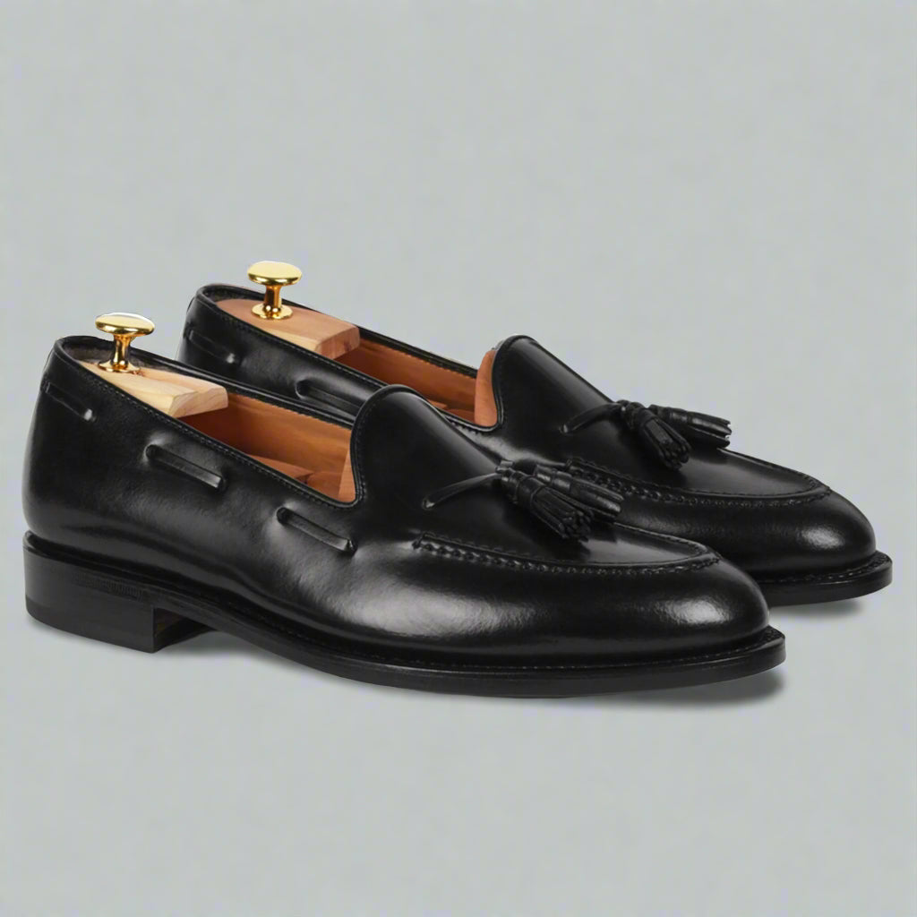 Noble's Walk Halverton Black Cordovan Tassel Loafers