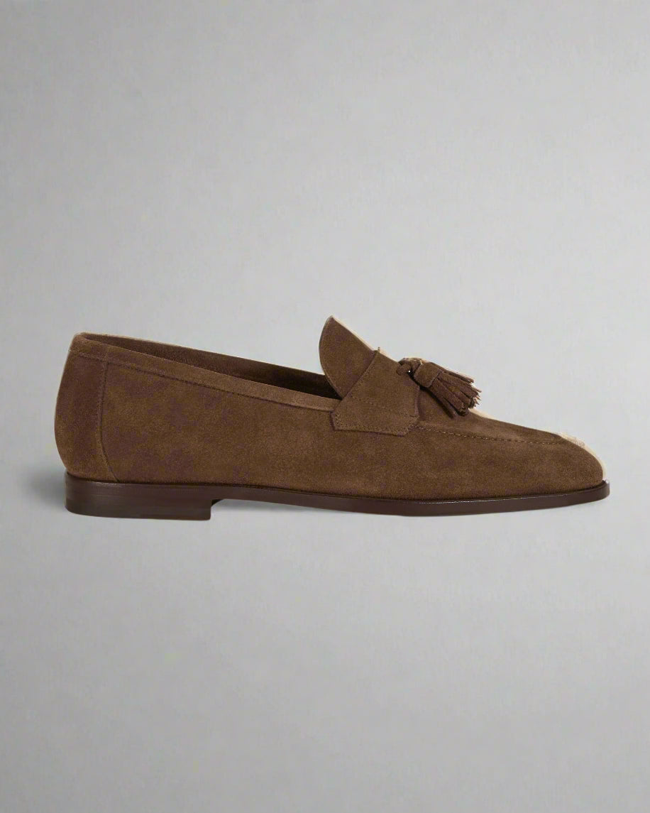 Noble's Walk Straccadent Bark Brown Suede Loafers
