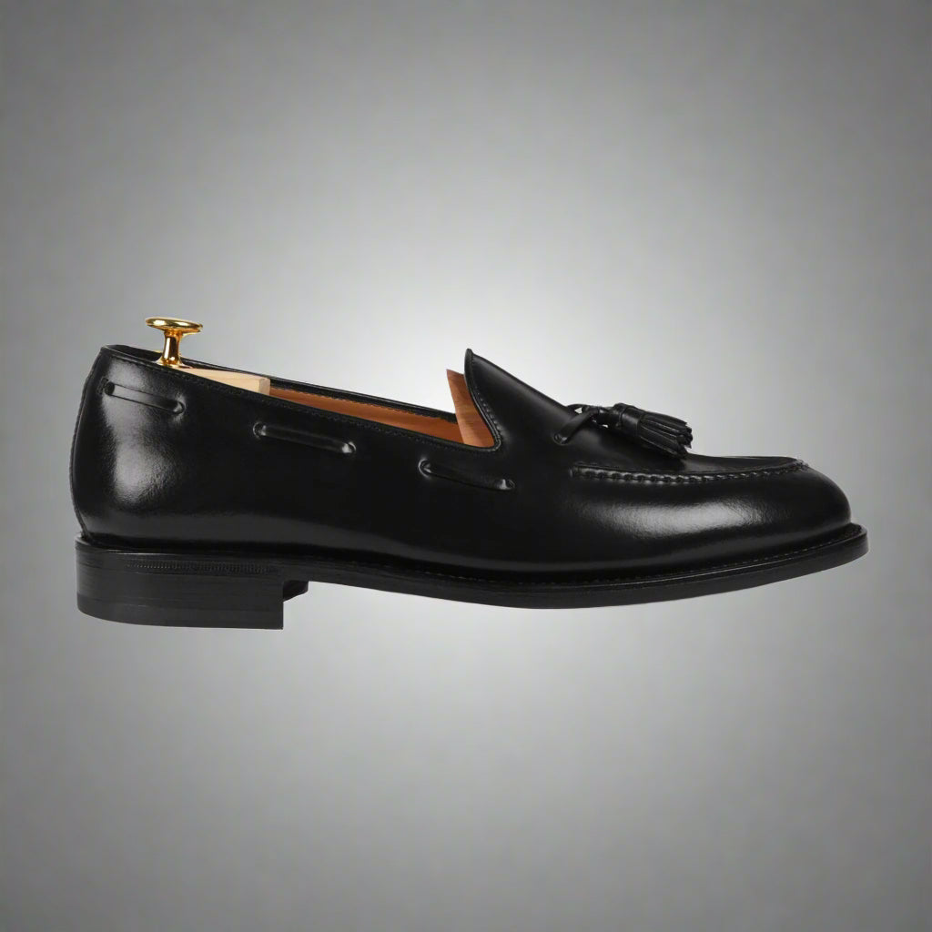 Noble's Walk Halverton Black Cordovan Tassel Loafers