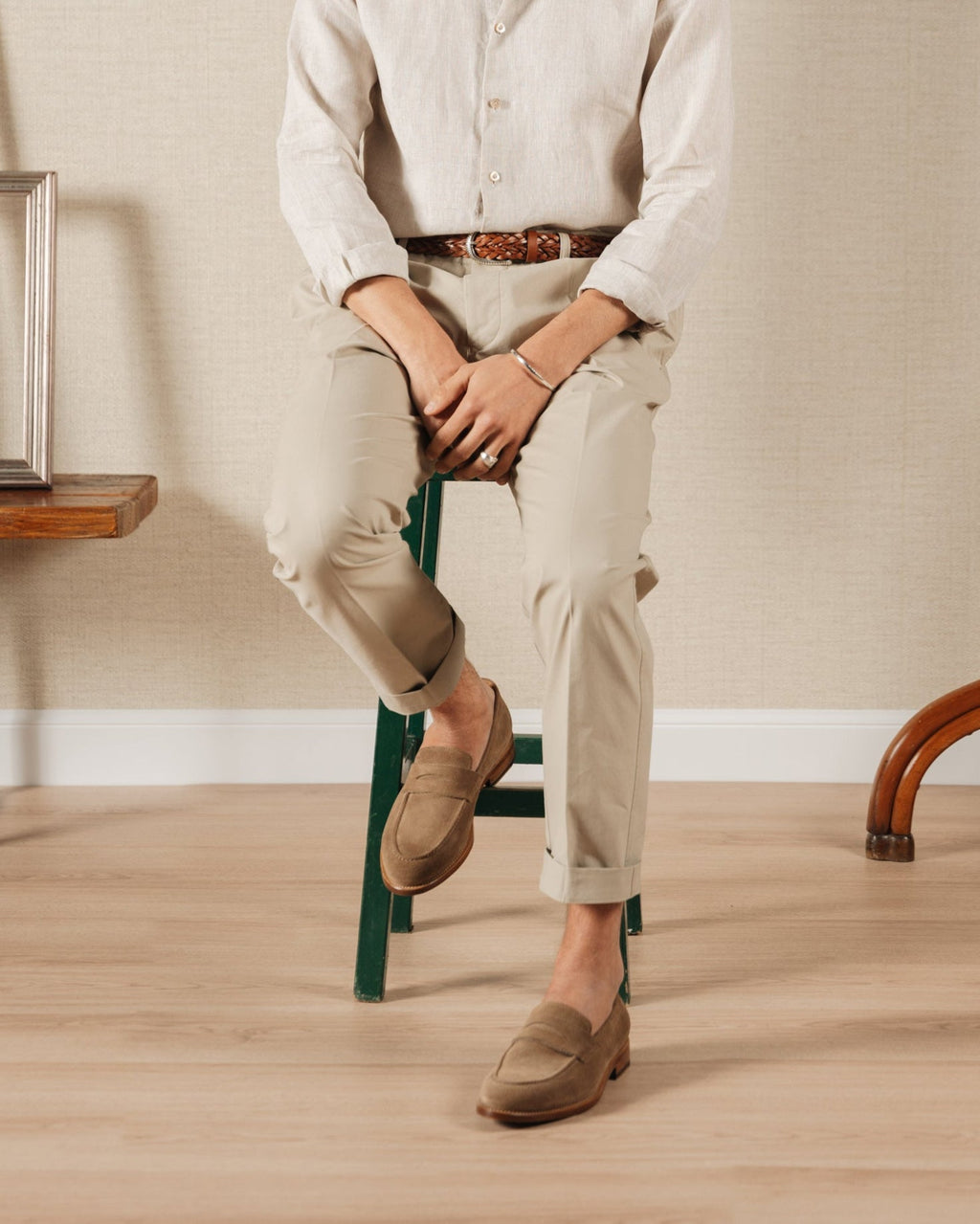 Noble's Walk Harrowmere Sand Suede Penny Loafers