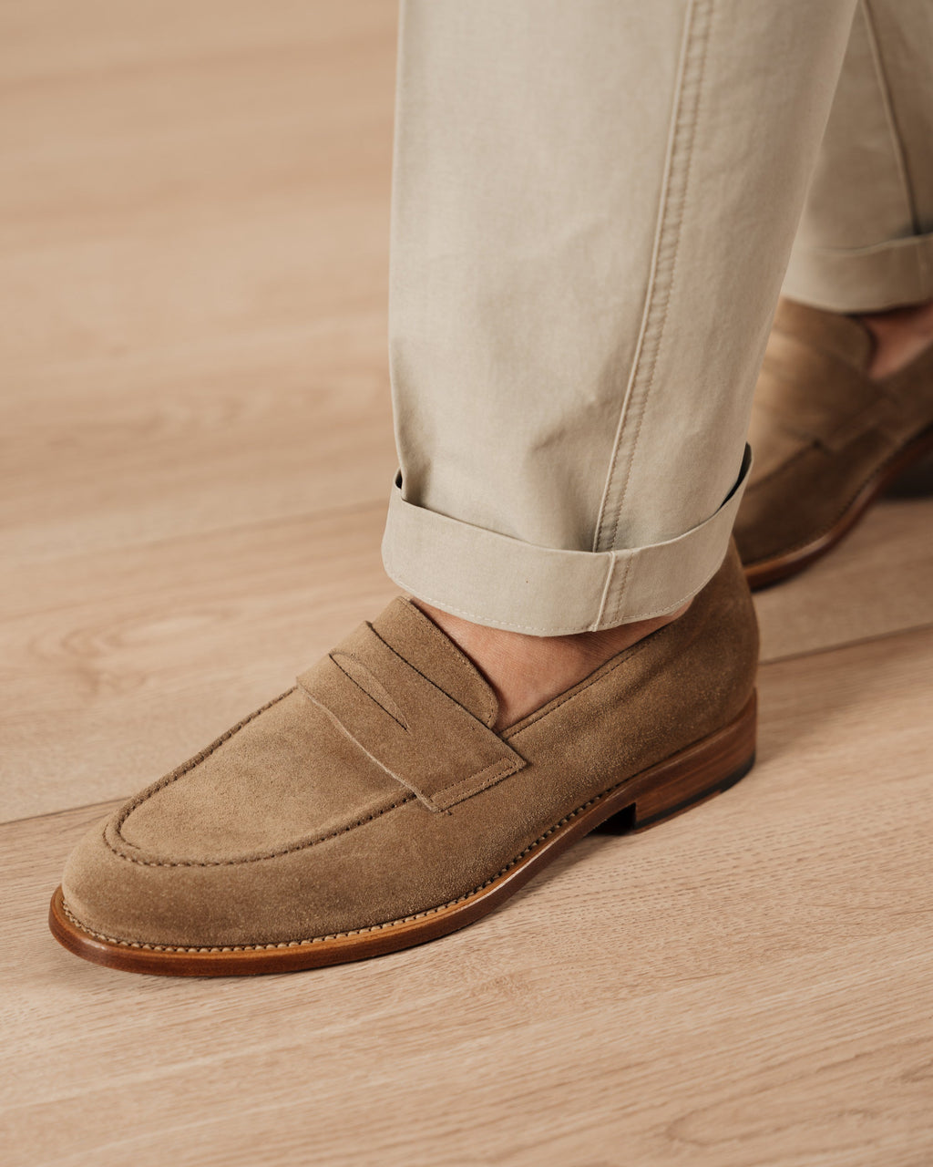 Noble's Walk Harrowmere Sand Suede Penny Loafers