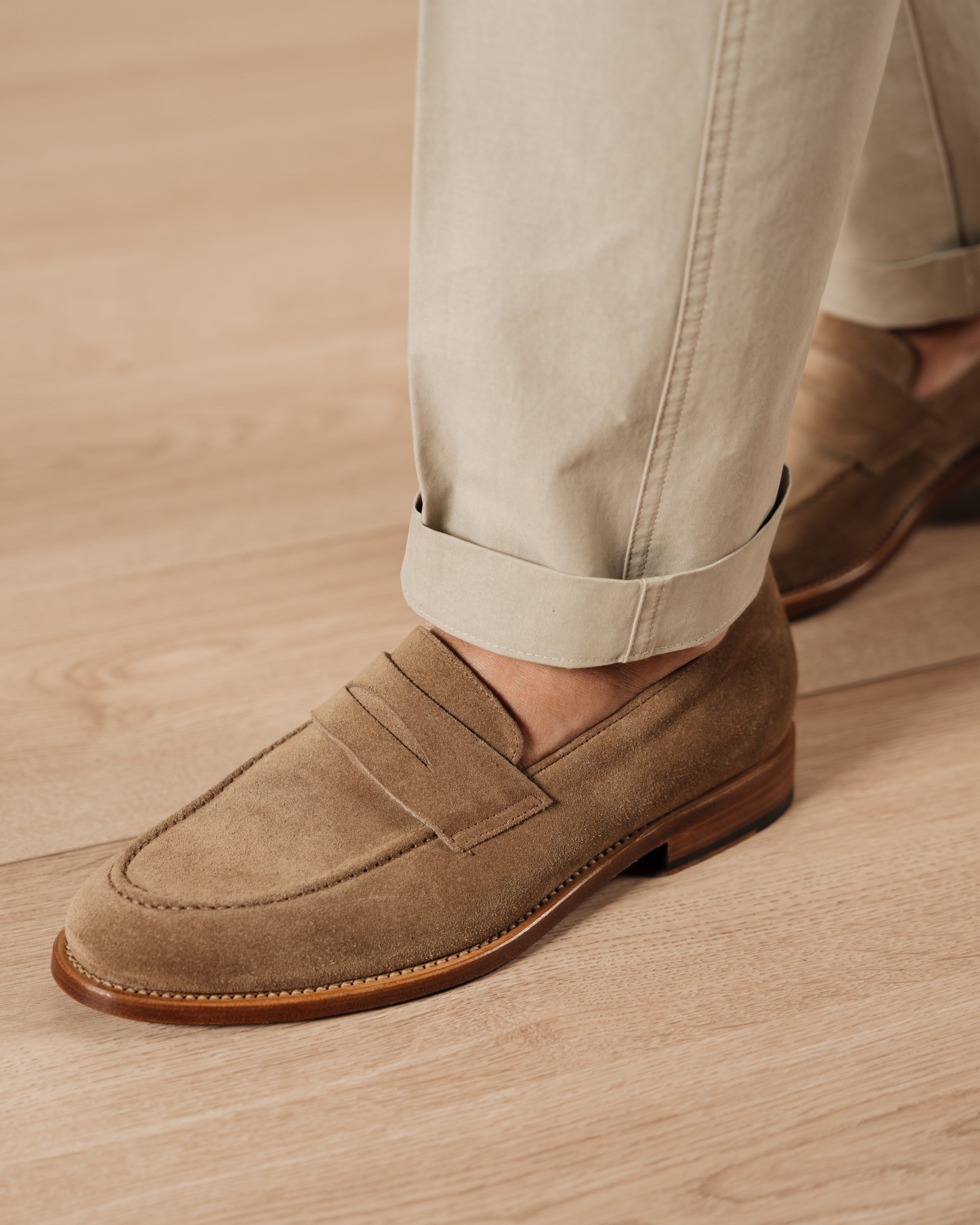 Noble's Walk Harrowmere Sand Suede Penny Loafers