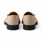 Cream Suede Belize Chunky Tassel Loafers - With Track Soles - AW24