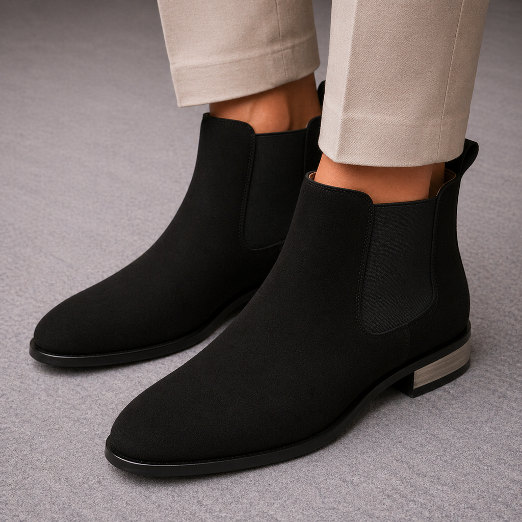 VelvetGrip Suede Chelsea Boots