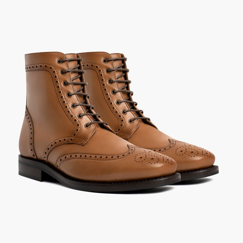 Noble's Walk Wellington Goodyear Welt Brogue Boot – Heritage Tan
