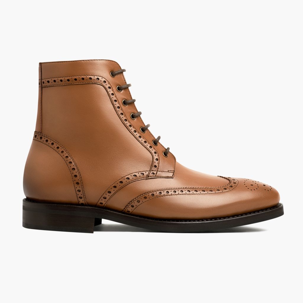 Noble's Walk Wellington Goodyear Welt Brogue Boot – Heritage Tan