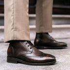 Noble's Walk Wellington Goodyear Welt Brogue Boot – Dark Oakwood