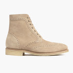 Noble's Walk Wellington Goodyear Welt Brogue Boot – Desert Suede