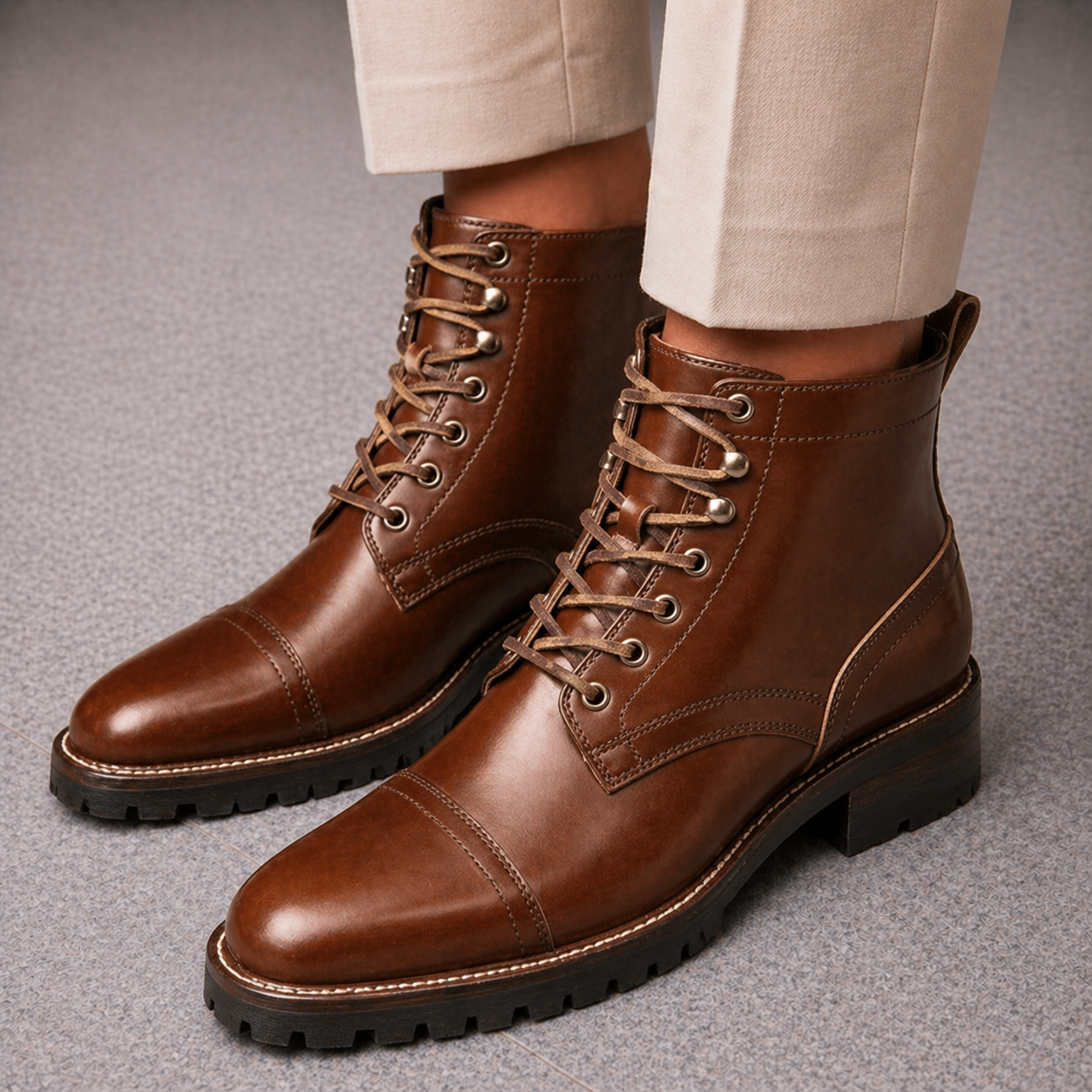 Noble's Walk Outlander Goodyear Welt Service Boot – Mocha Brown