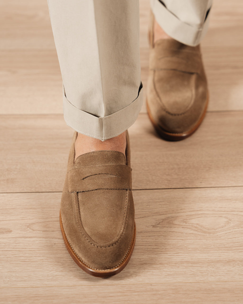 Noble's Walk Harrowmere Sand Suede Penny Loafers