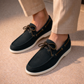 Men's Moccasin In Blue Suede