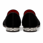 Silver Heel Suede Loafer
