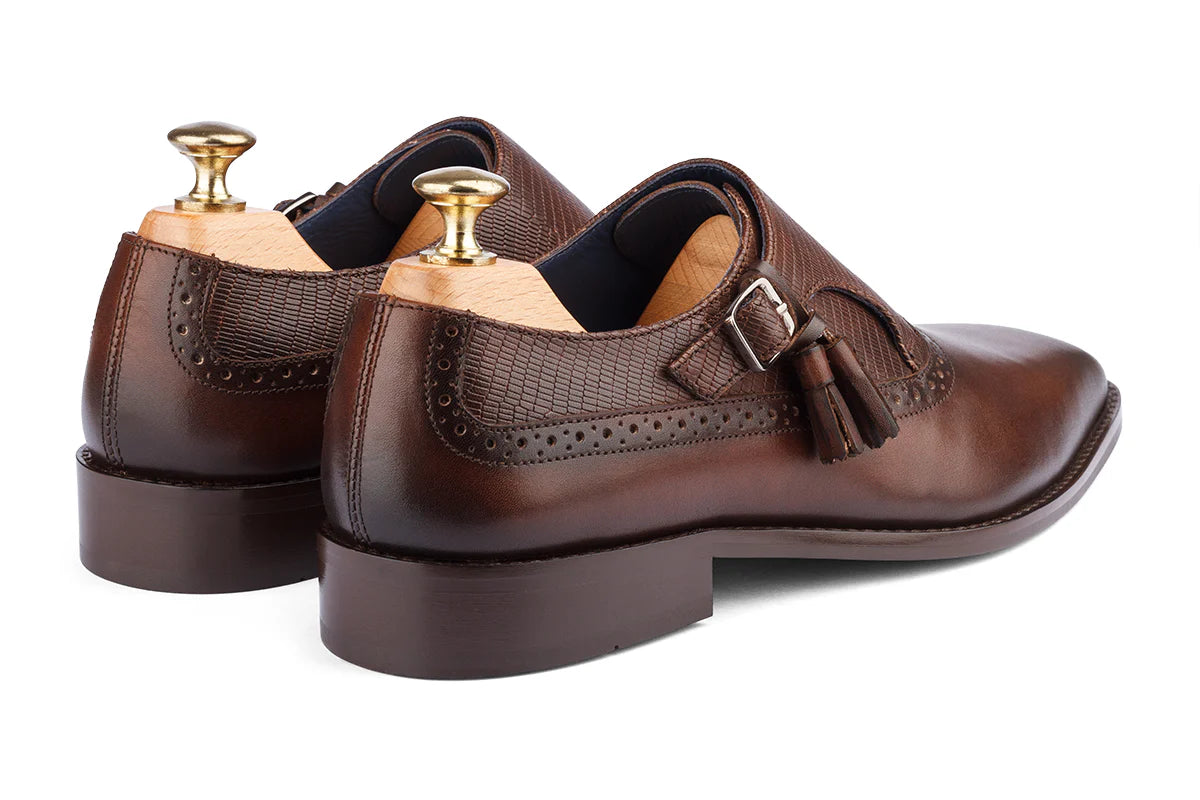 ARTURO - BROWN HAND PATINA LEATHER SHOES
