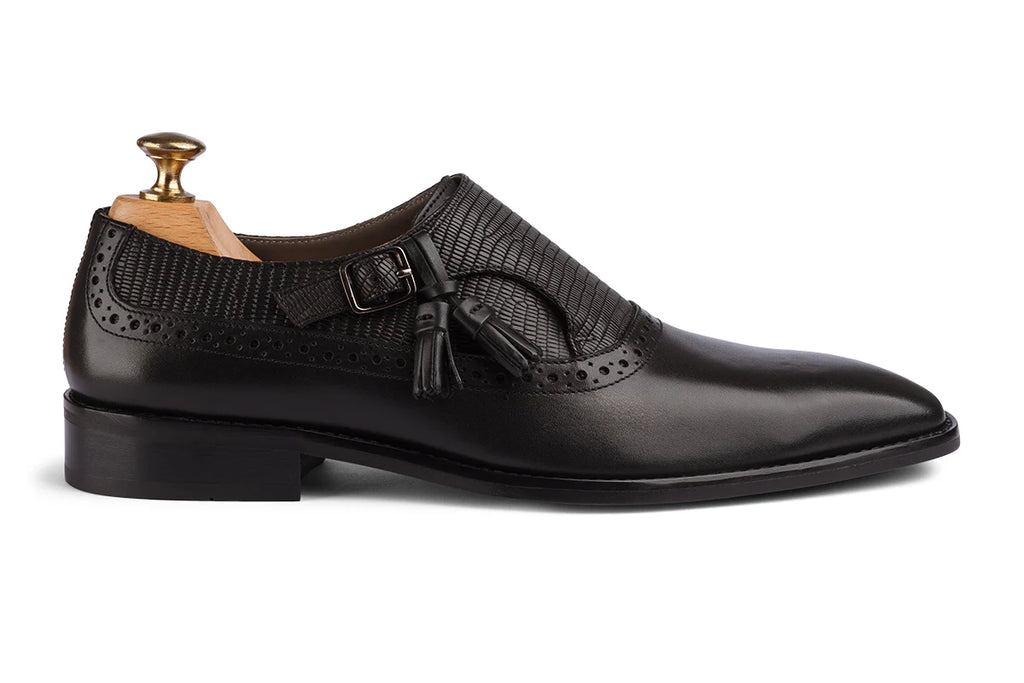ARTURO - BLACK PATINA LEATHER SHOES