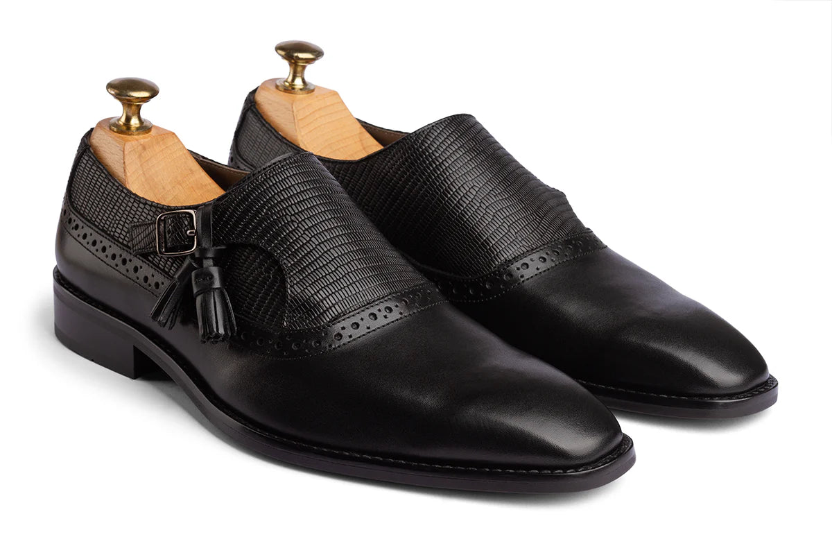 ARTURO - BLACK PATINA LEATHER SHOES
