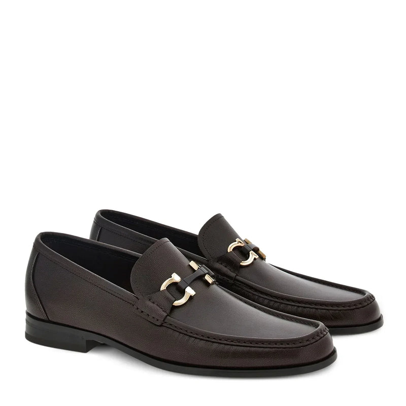 Classic Leather Horsebit-Buckled Loafer for Men