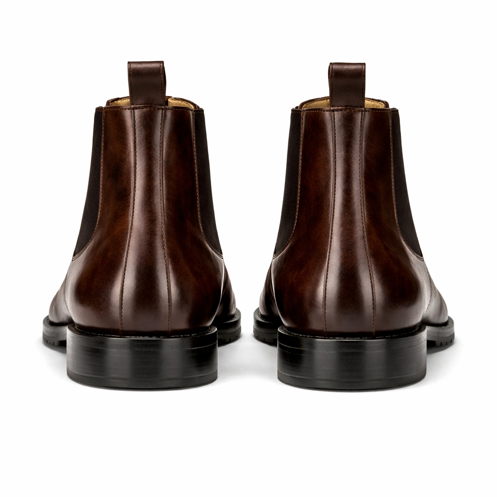 Brown Leather Seville Slip On Chelsea Boots