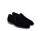 LUXURY BLACK VELVET SLIP ON LOAFERS