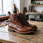 Brown Italian Leather Loreto Derby Boots