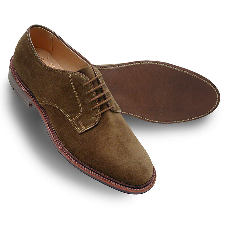 Unlined Suede Plain Toe Blucher lace up (Snuff Suede)