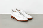 Men's White Wingtip Leather Derby Brogues —kendale