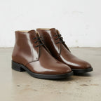Men's Brown Patent Leather Chukka Boots — Holwood