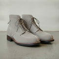 Men's Light Gray Apron-Toe Suede Derby Ankle Boots — HARROW