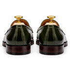 Green Leather Maurizio Loafers