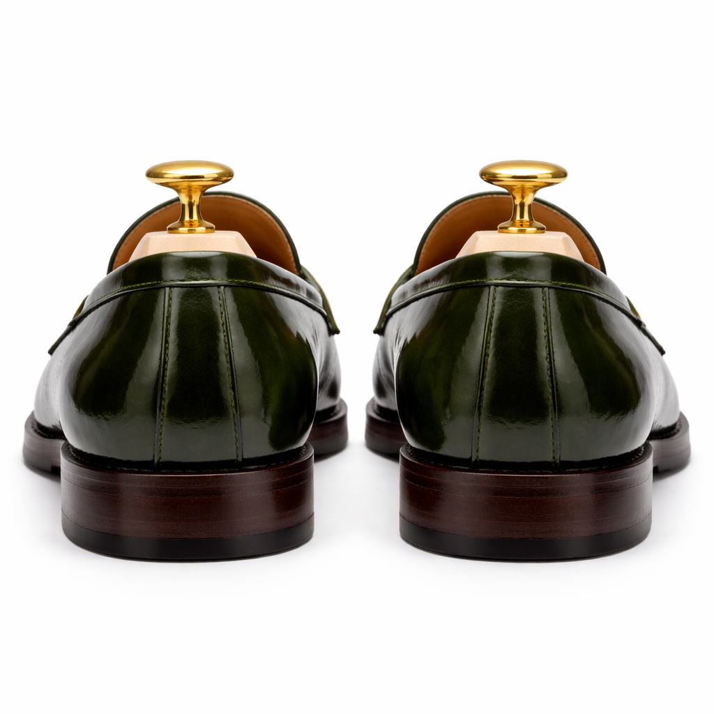 Green Leather Maurizio Loafers