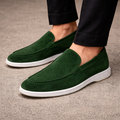 Men's Yacht Shoes in Green suede Leather Loafer