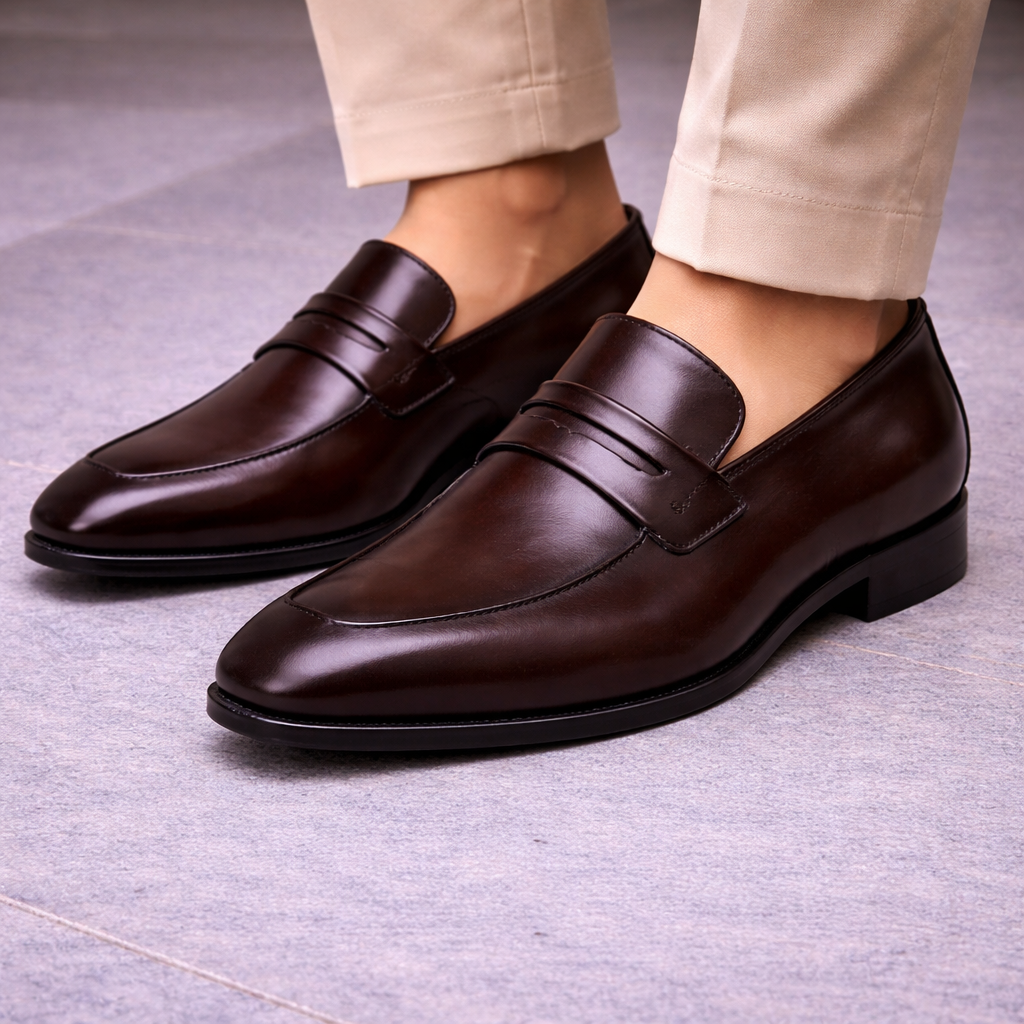 Penny Handcrafted Leather Loafers For Men