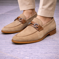 DIEGO | CREAM SUEDE LOAFERS