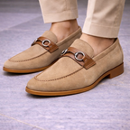 DIEGO | CREAM SUEDE LOAFERS