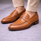 Tan Vegano Penny Loafers