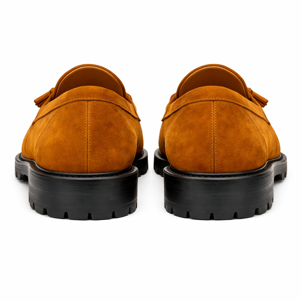 Tan Suede Belize Chunky Tassel Loafers - With Track Soles - AW24