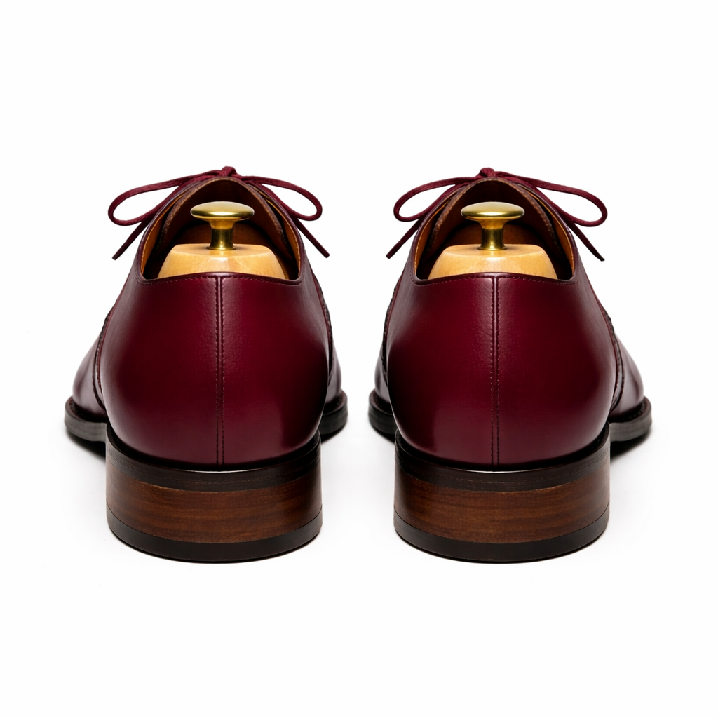 Burgundy Leather Kratio Brogue Oxfords - Formal Shoes