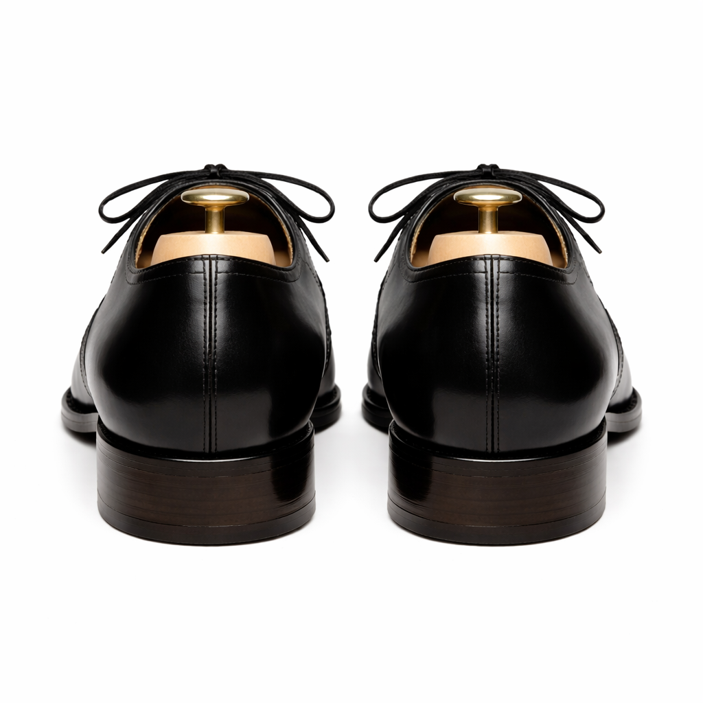 Black Leather Kratio Brogue Oxfords - Formal Shoes