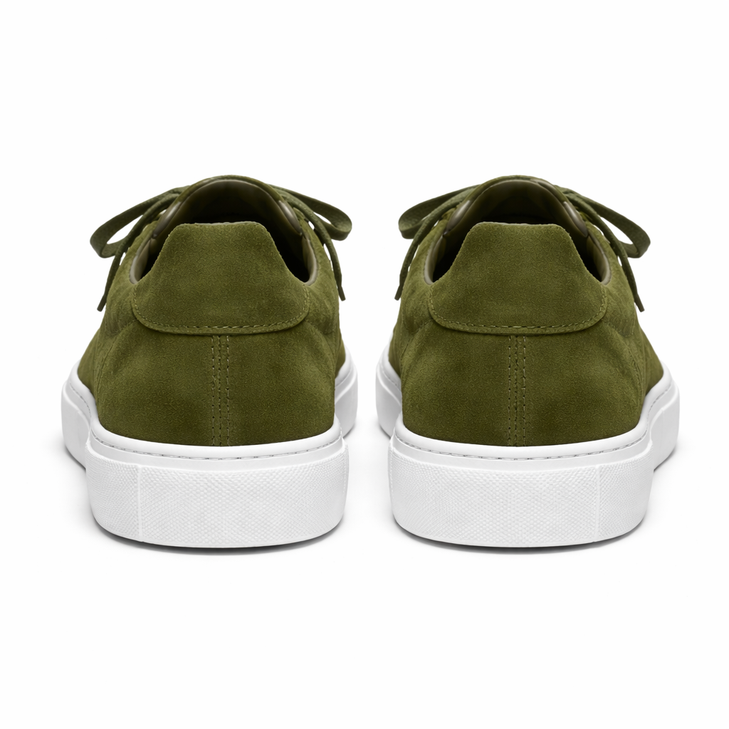 Green Suede Nino Lace Up Sneakers