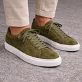 Green Suede Nino Lace Up Sneakers