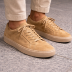 Tan Suede Sport Sneakers with Honey Colour Sole- Summer Collection