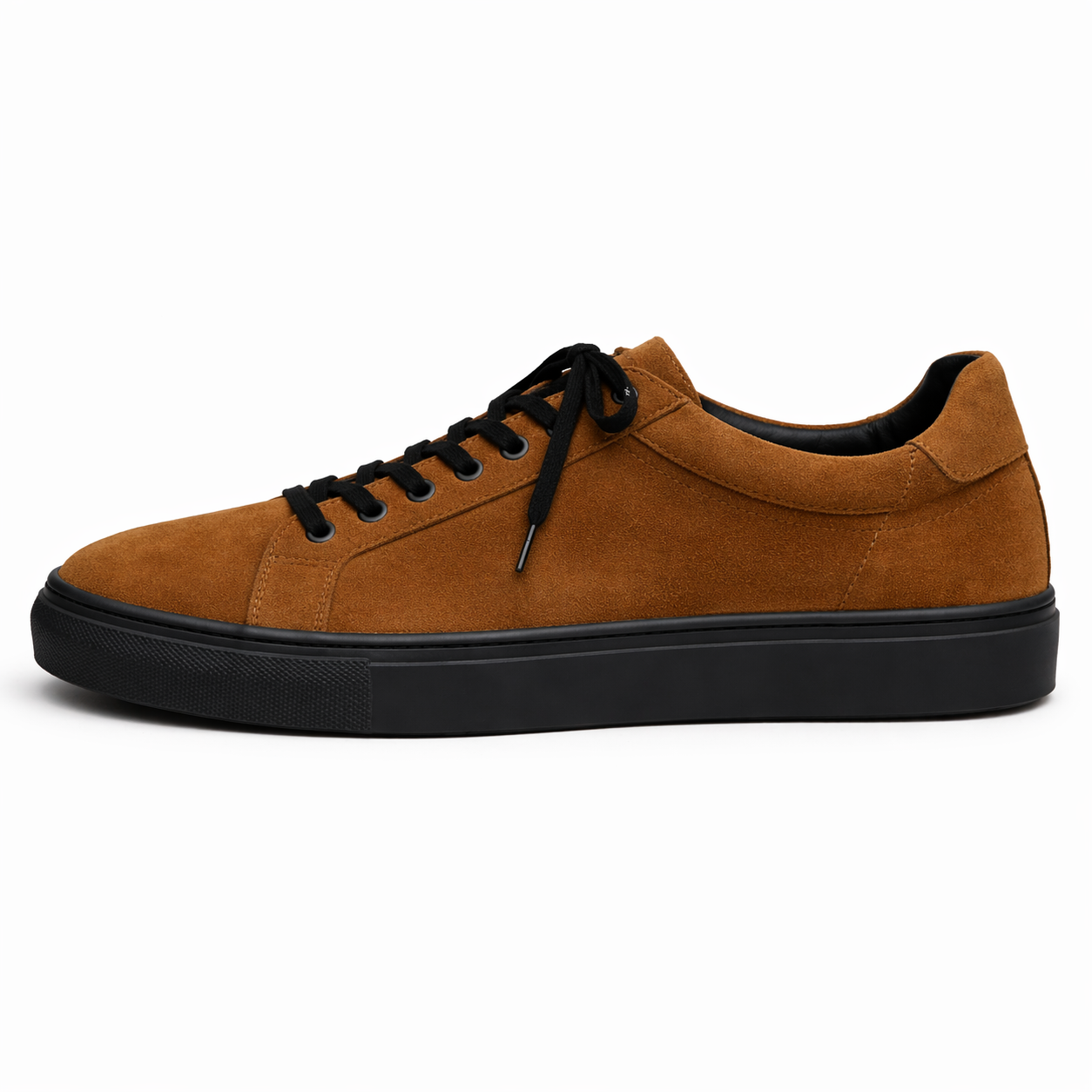 Brown Suede Leather Liberale With Thick Sole Sneakers