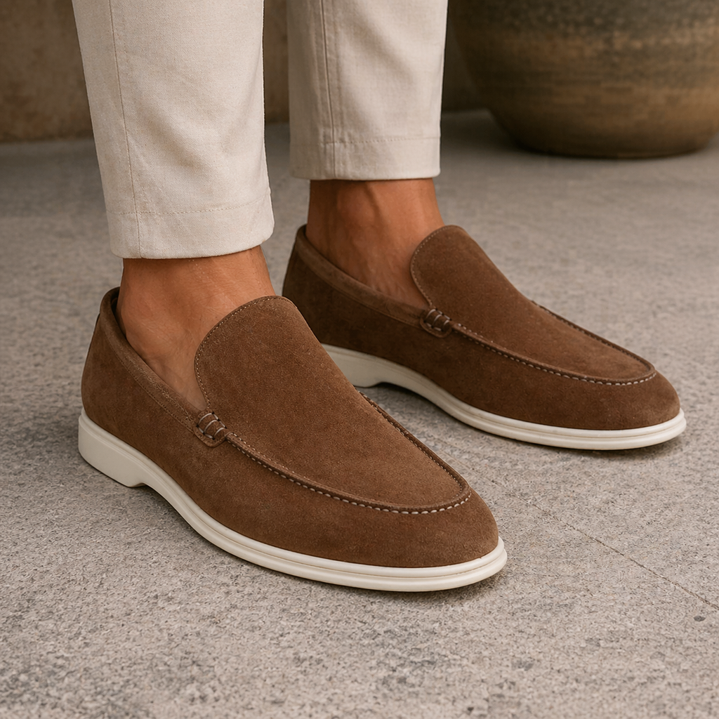 Men Suede Slip-On Leather Loafers