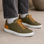 Diaz Matte Finish  Sneaker in Olive Green
