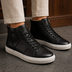 Black Leather Coleman Sneaker Boots