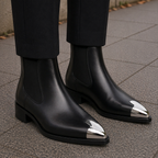 Punk Chelsea leather boots